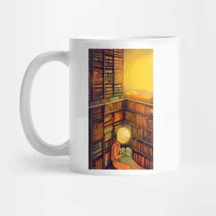 Hygge Library for Bookworm - Find me at the library antique vintage Mug